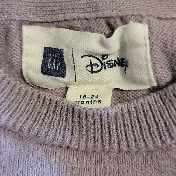 BABY GAP DISNEY FROZEN ELSA LILAC BELL SLEEVE SWEATER, SIZE 18-24 MONTHS - Picture 5 of 8